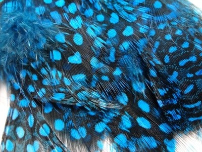 Strung Guinea Feathers - Perlehøne Hackler