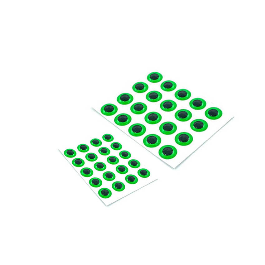Fluorescent 3 D Eyes - Fl. Chartreuse Green