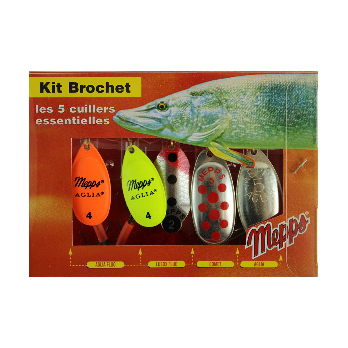5 stk Mepps Gedde Kit