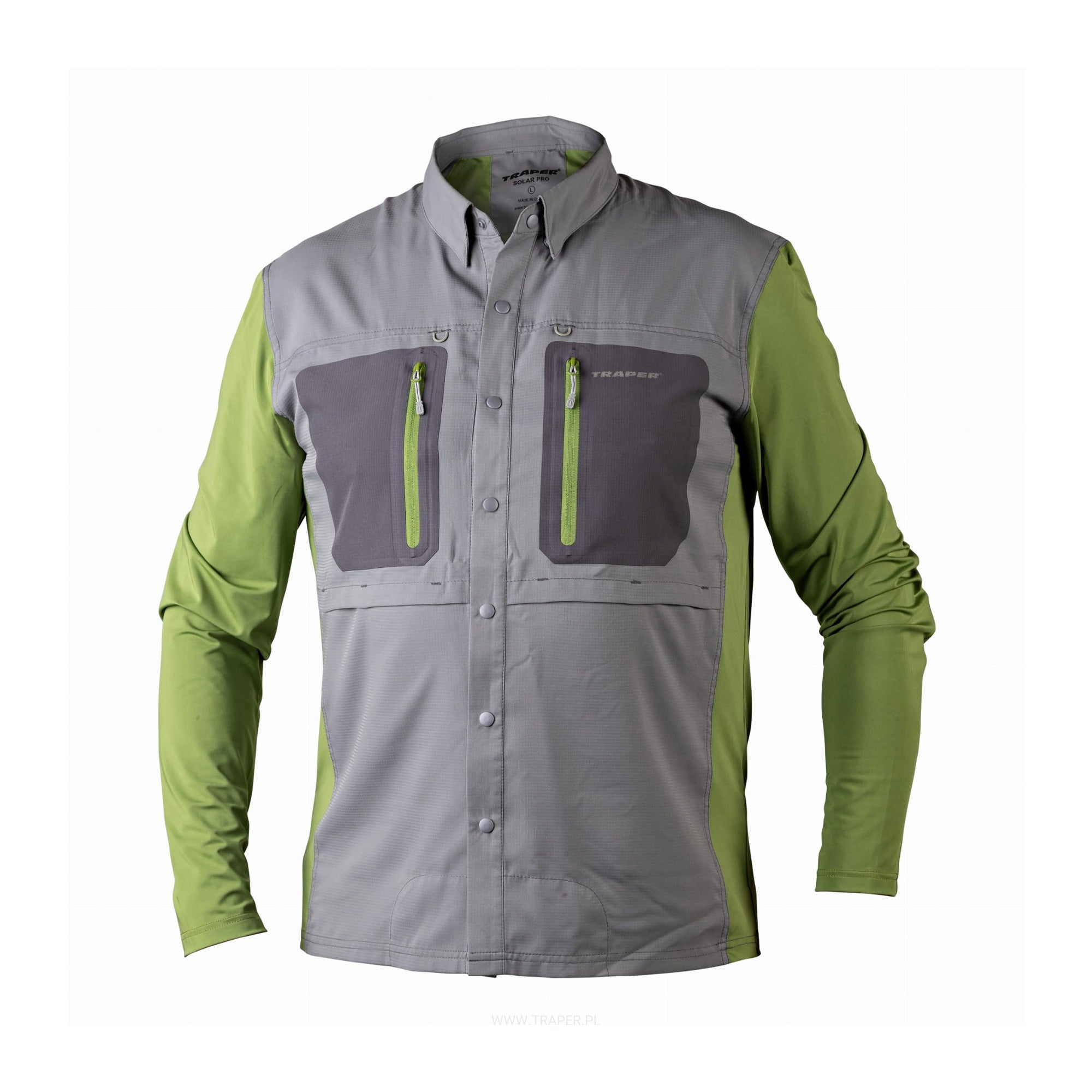 Solar Pro Skjorte med solbeskyttelse  - Kiwi/ Grey